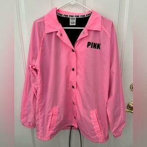PINK: raincoat, hot pink, size S